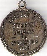 mărturie de botez din anul 1920