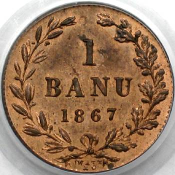 1 ban 1867 - monetria Watt & Co.