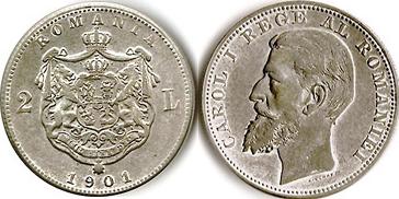 2 lei 1901 - a rare coin