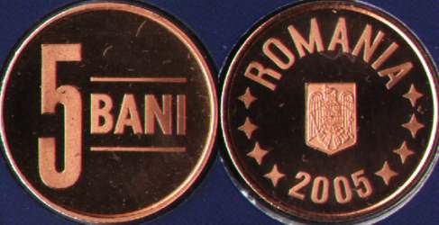 5 bani 2005 - proof quality - from the mint set
