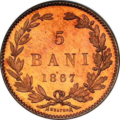 5 bani 1867 Heaton